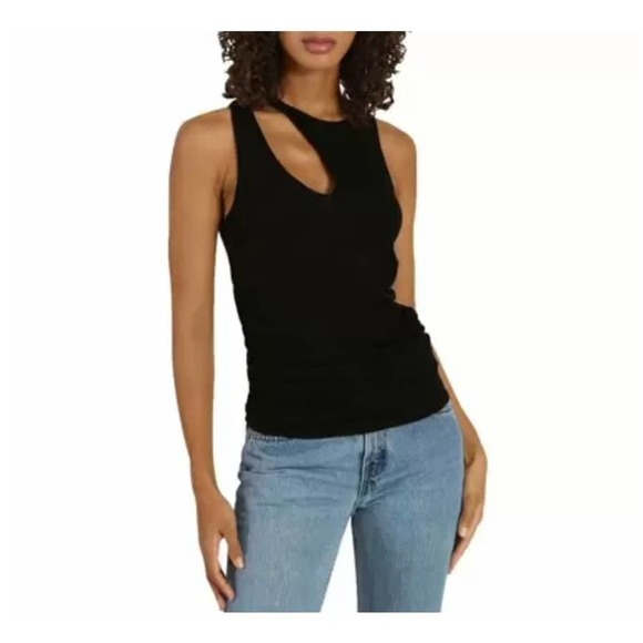N:PHILANTHROPY MARLIN CUT OUT RUCHED TANK TOP S punkcore that girl witchy boho - Picture 2 of 10